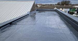 Completed TriRoof FLEX roof overlay at Finol Oils